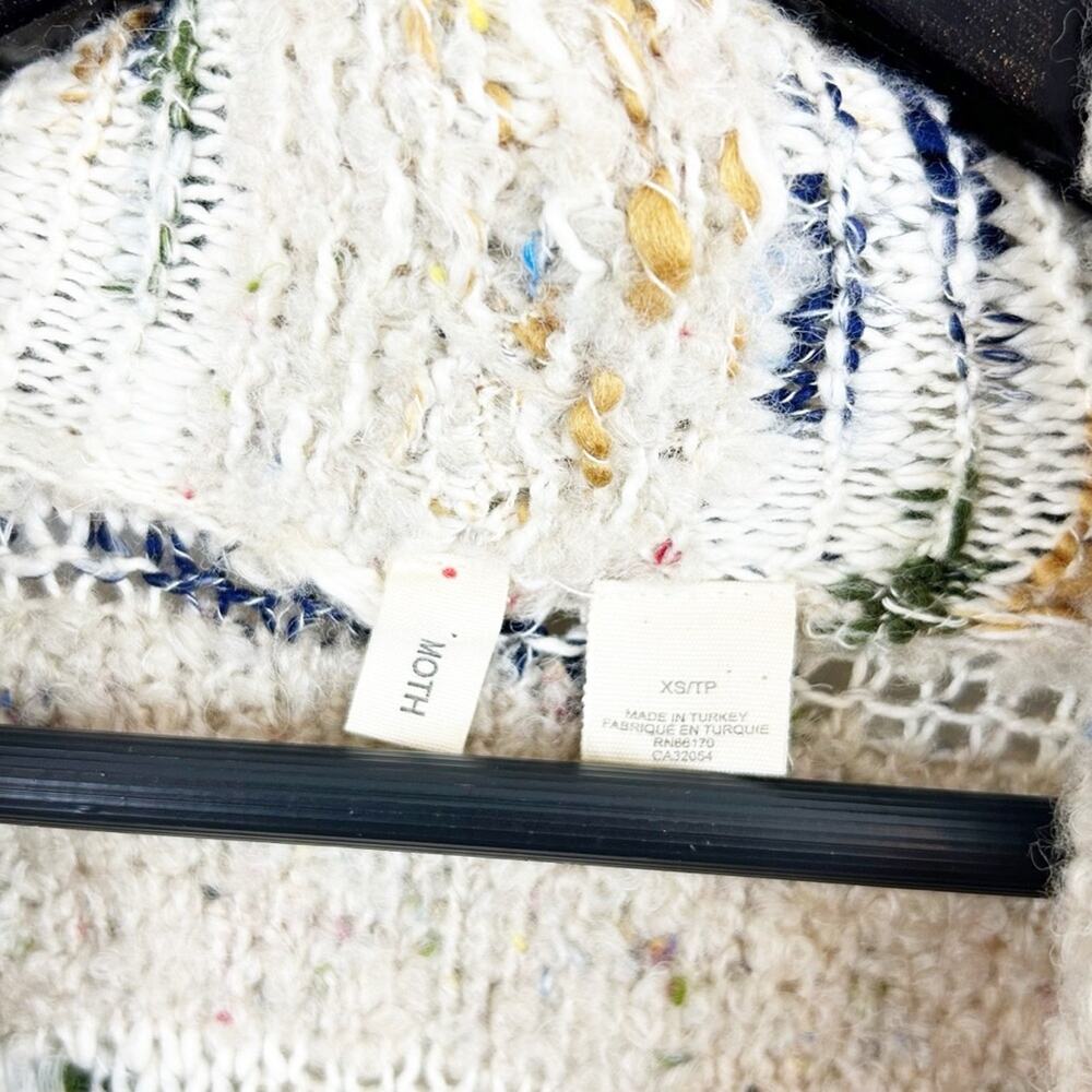 Moth Oversized Multicolored Cardigan Sweater Size… - image 3